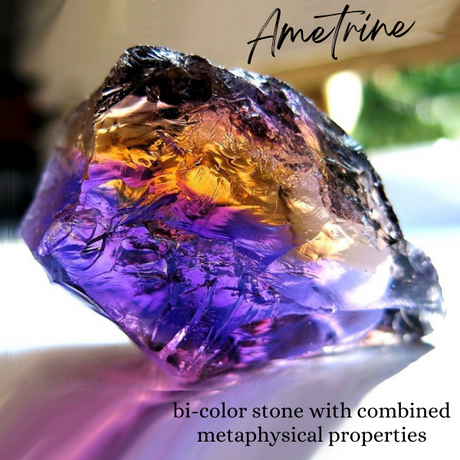 Ametrine combo of amethyst and citrine