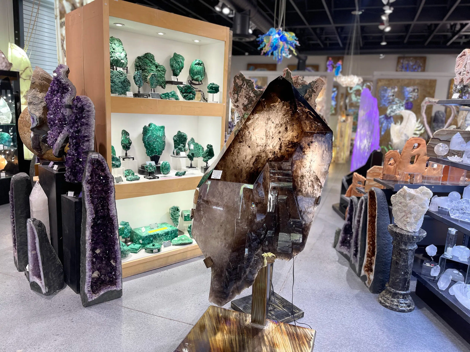 A glimpse inside Rare Earth Gallery, a crystal and art destination in Cave Creek, Arizona