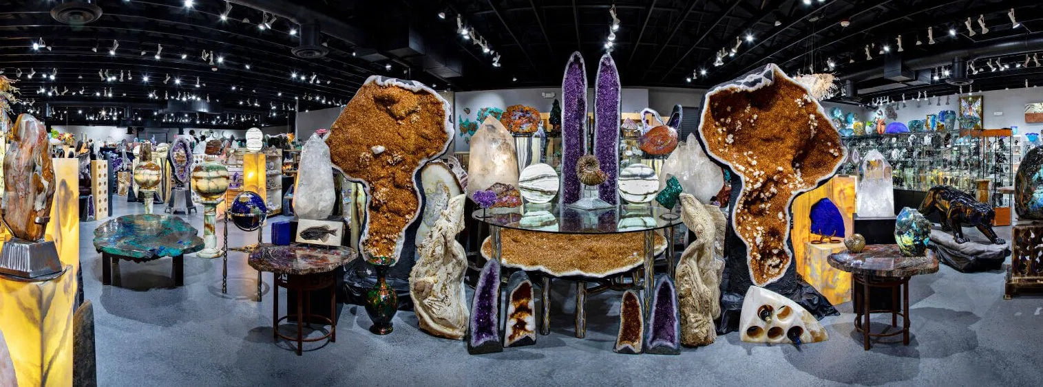 Showroom interior at Rare Earth Gallery in the Sonoran Desert, just outside Phoenix.