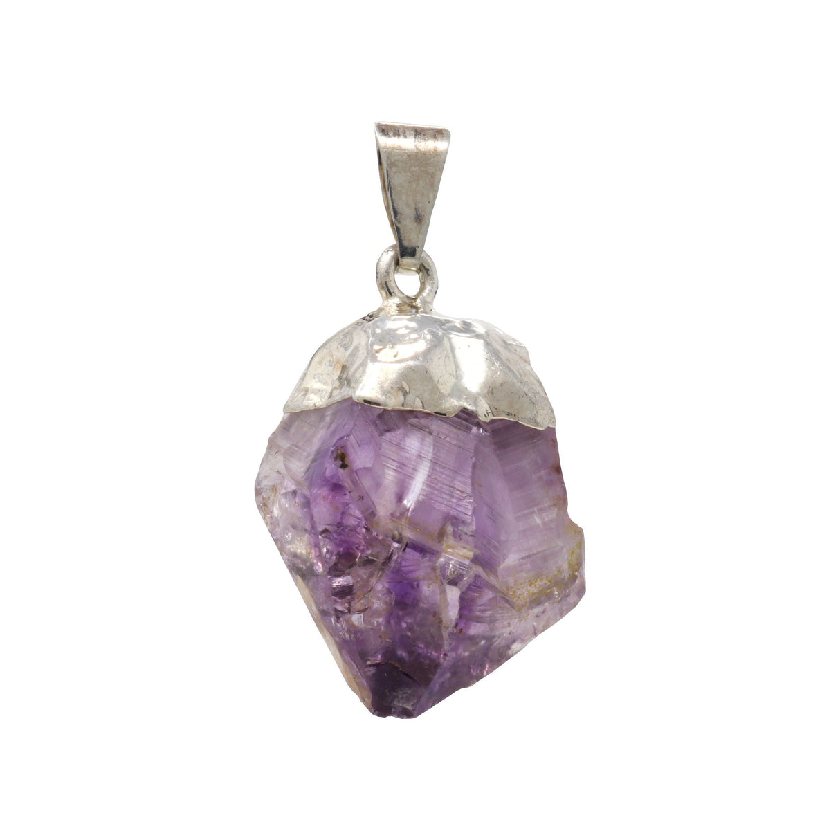 Amethyst Point with Silver Cap Pendant
