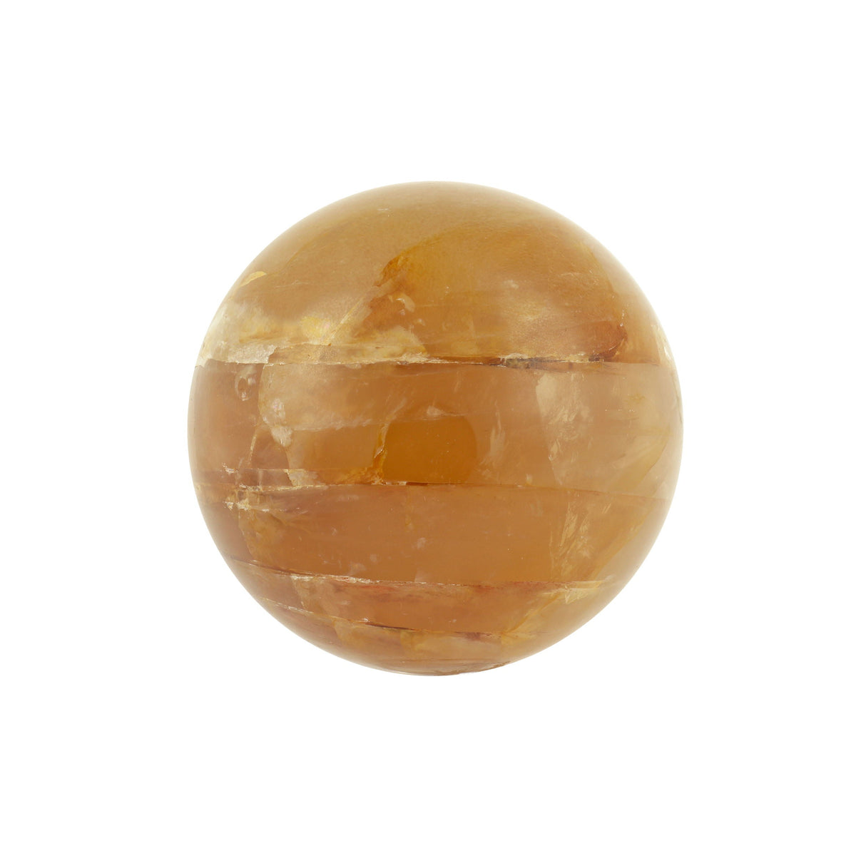 Golden Healer Quartz Sphere from Madagascar with Multicolor Layering with Vibrant Streaks of Yellow with Lucite Stand