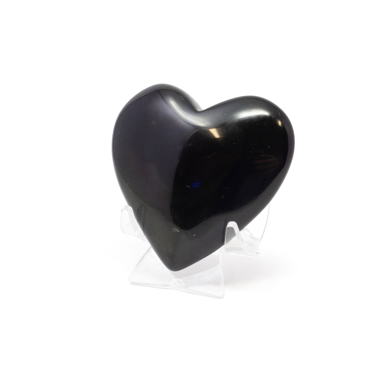 Rainbow Obsidian Heart on Lucite Stand