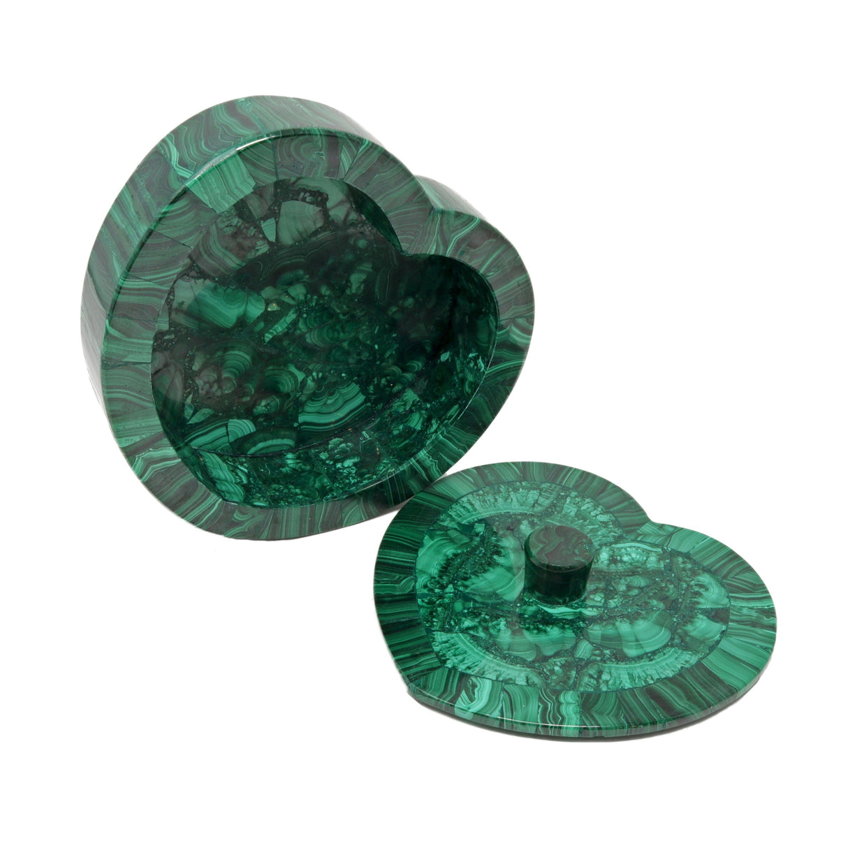 Malachite Intarsia Heart Box