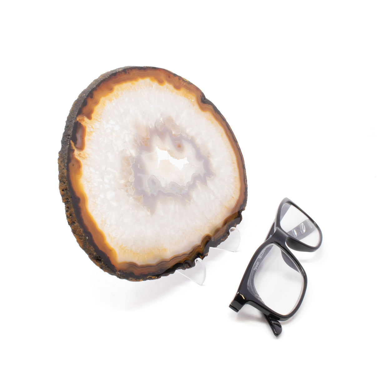 Agate Slice On Lucite Stand