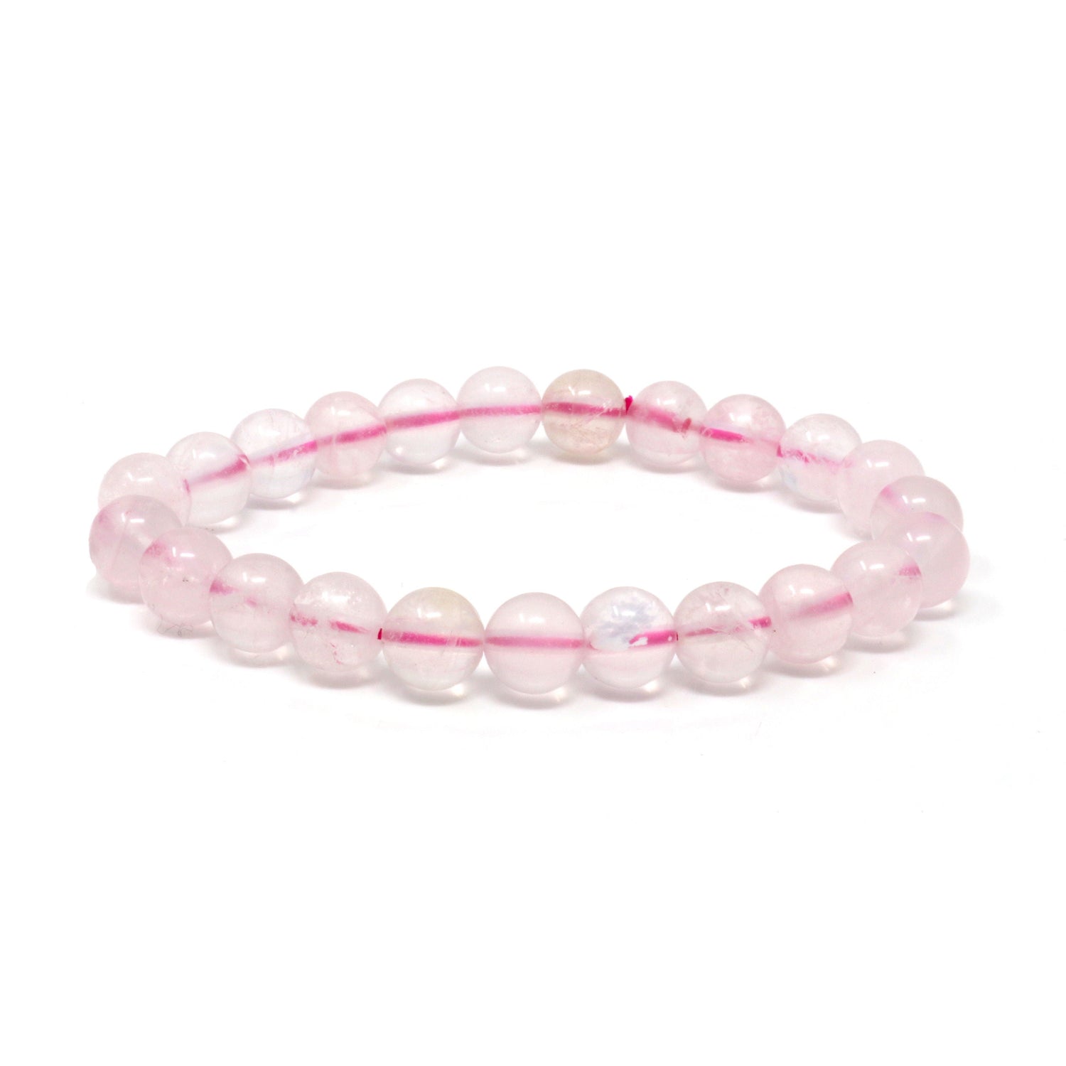 Rose Quartz 8mm Round Beaded Bracelet