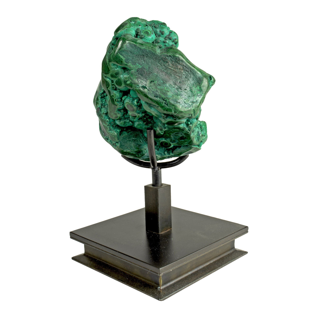 Chrysocolla Malachite on Custom Spinning Stand - Free form Polished
