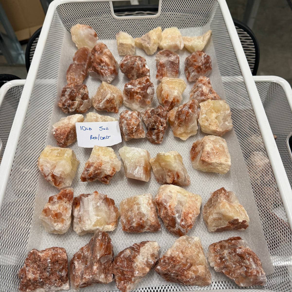 Orange Red Calcite Crystals by the Ounce - Clear Quality 2 to 5 ounces