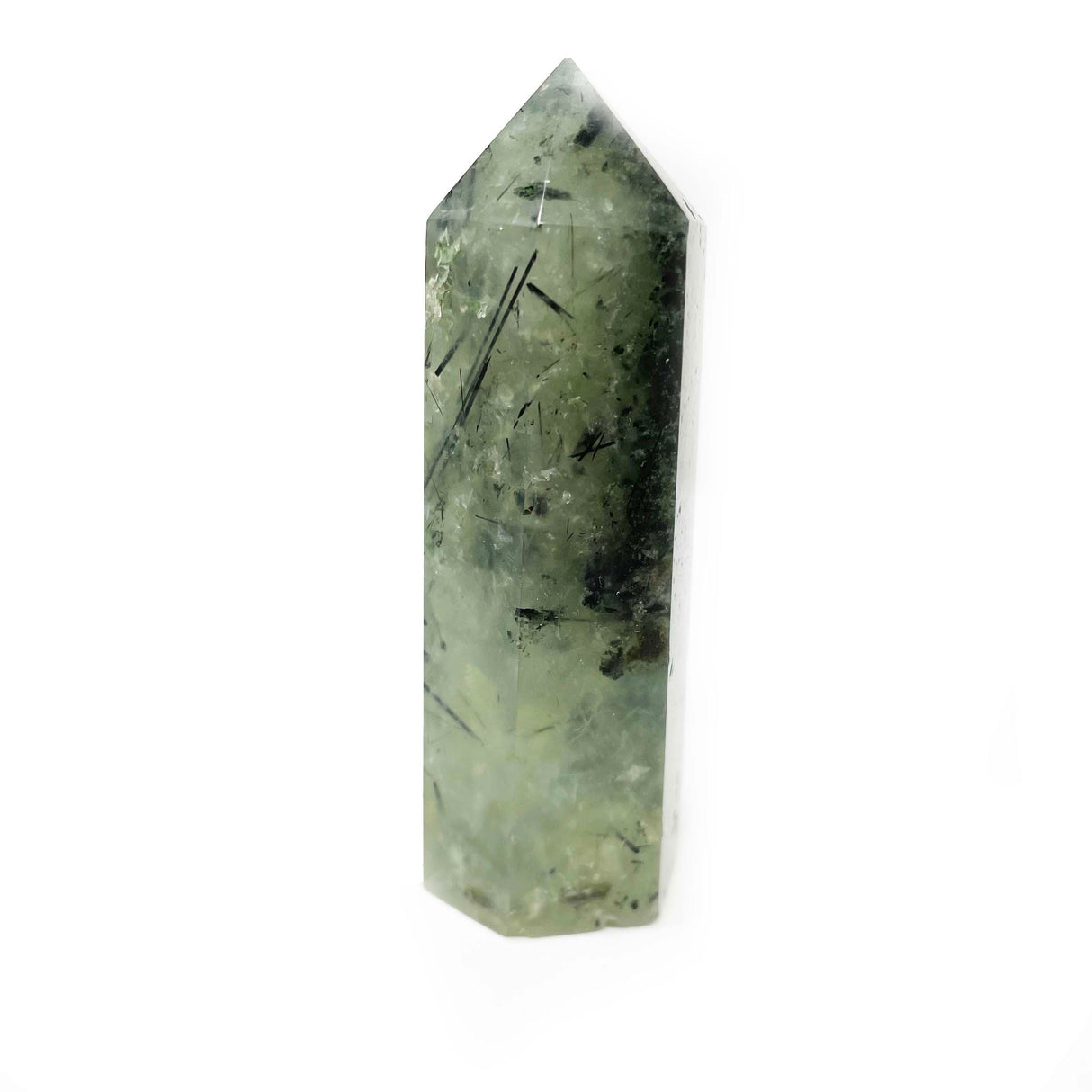 Prehnite Point with Epidote - Cut & Polished From Mali