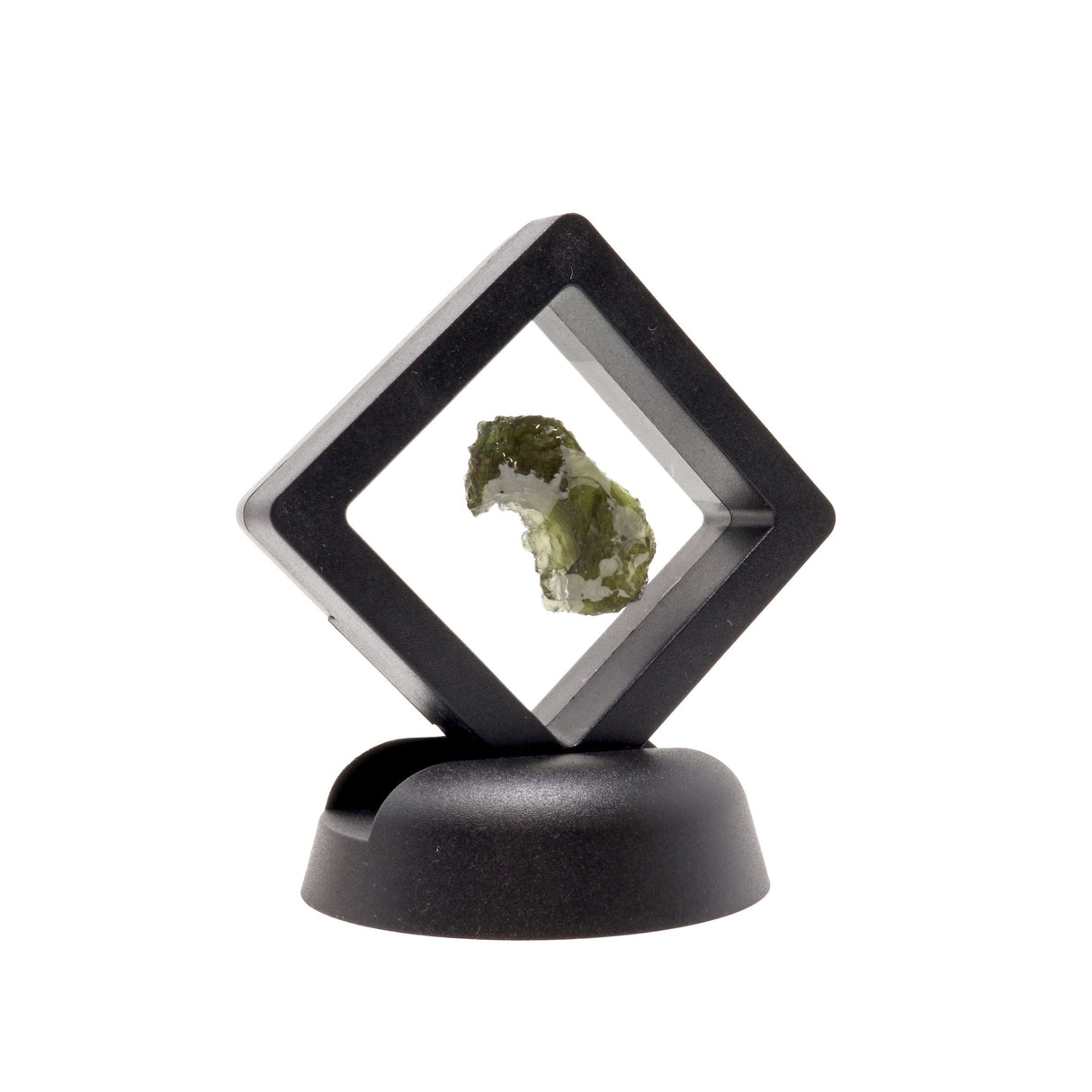 Moldavite Tektite Raw Nugget -Rugged "Wave" in Gel Case