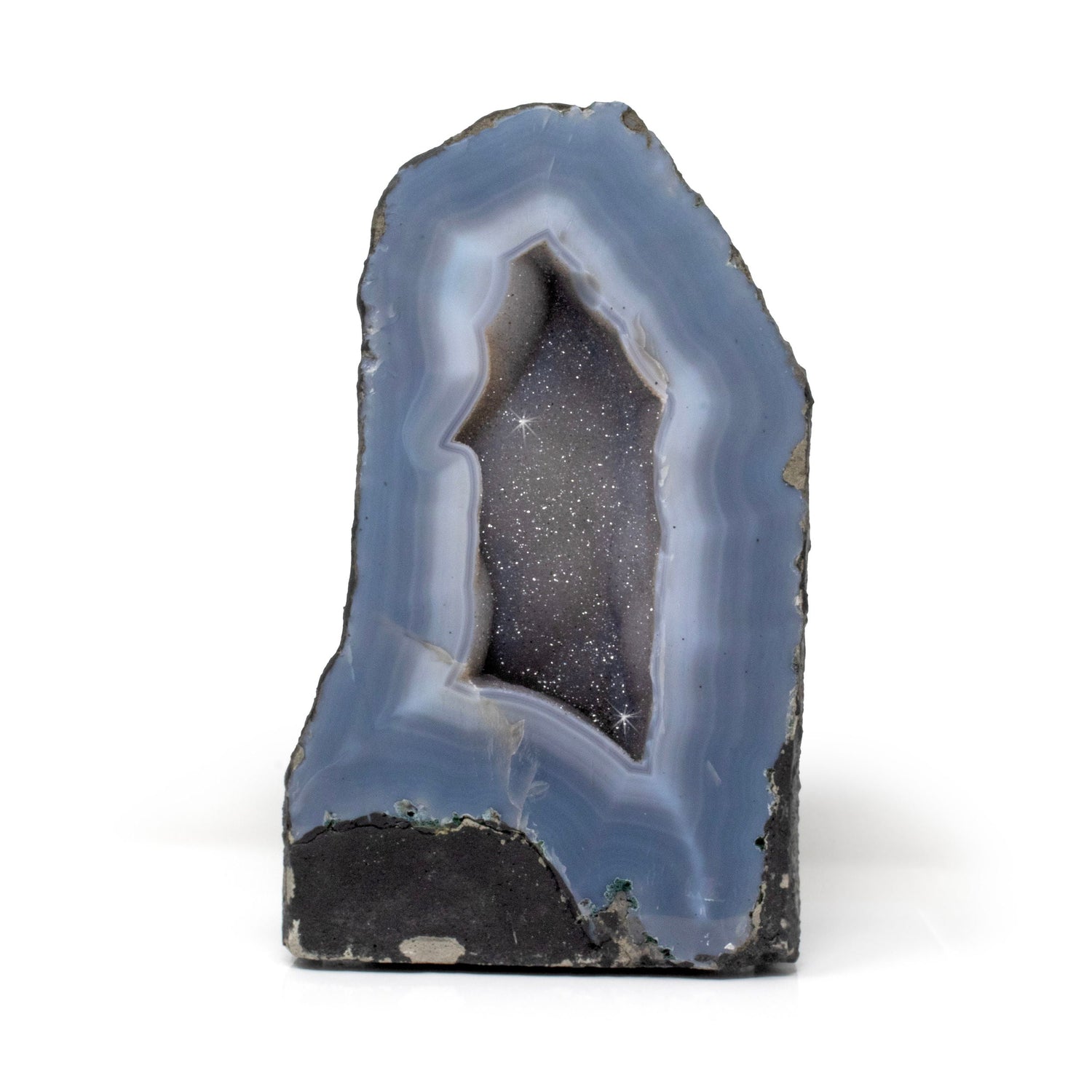 Agate Druze Geode Cathedral - Pair