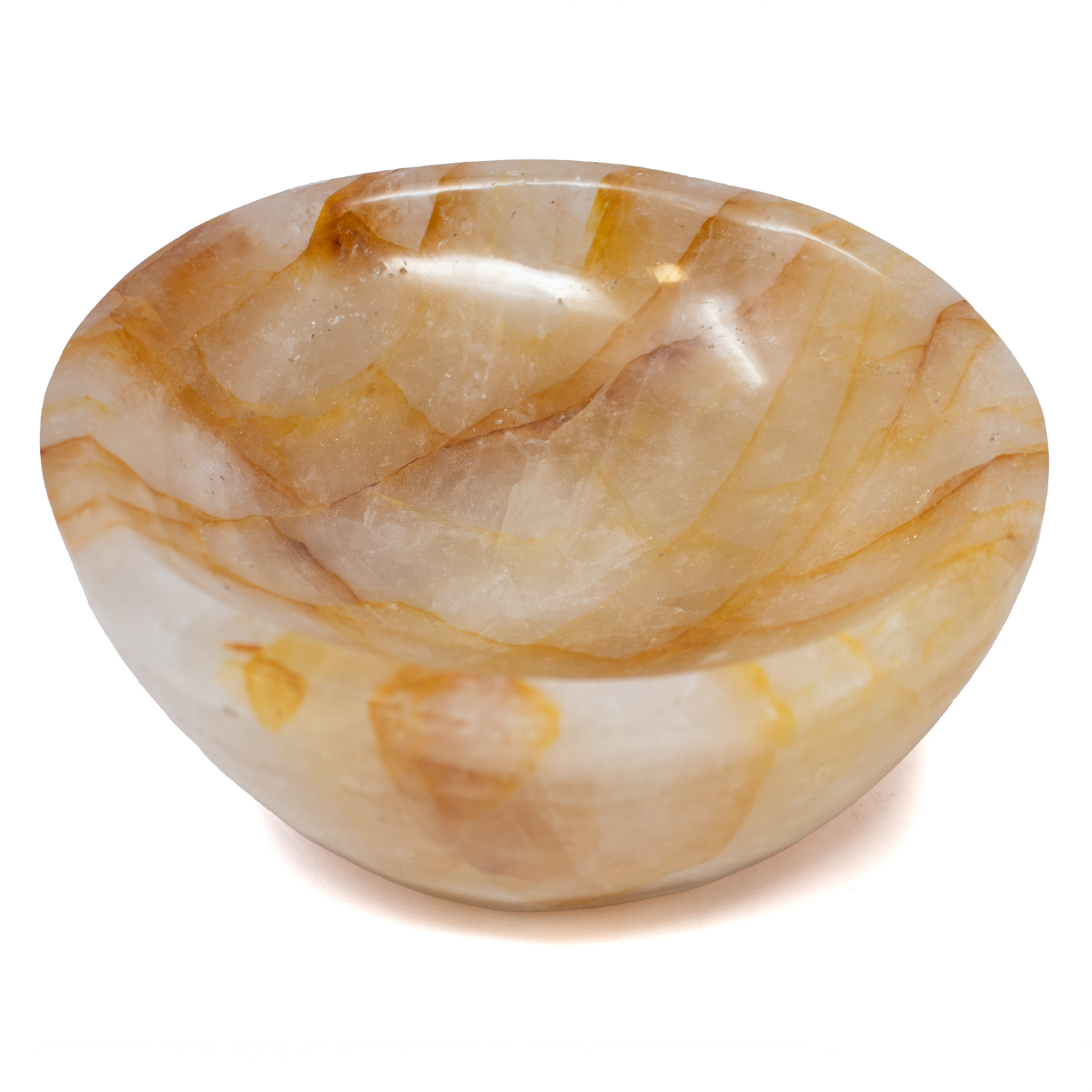 Golden Healer Bowl - Yellow & Clear aka Hematoid Quartz