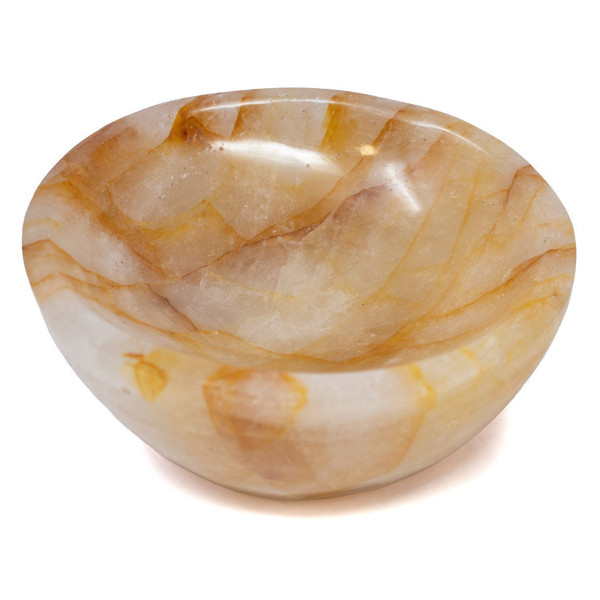 Golden Healer Bowl - Yellow & Clear aka Hematoid Quartz