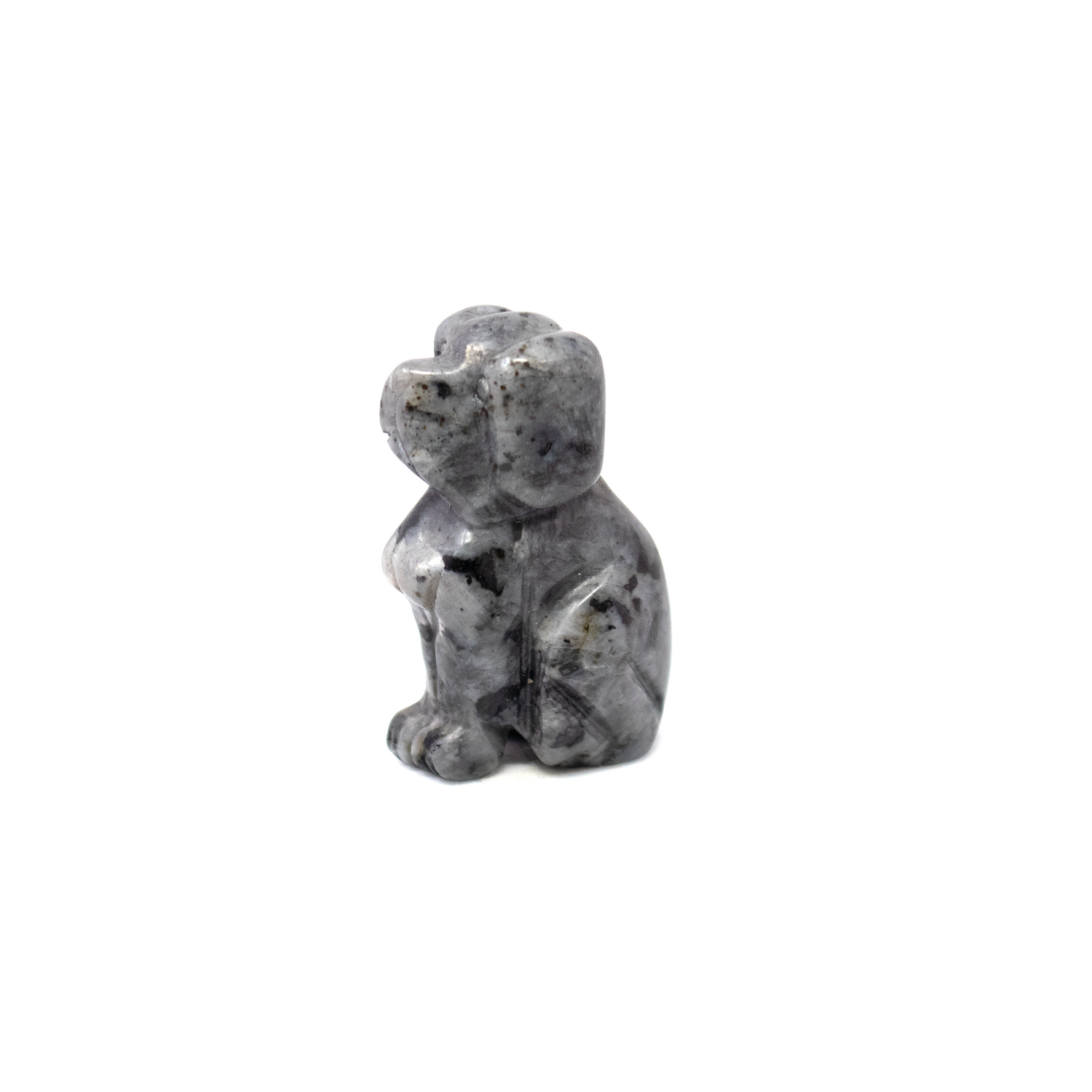 Larvikite Dog Carving