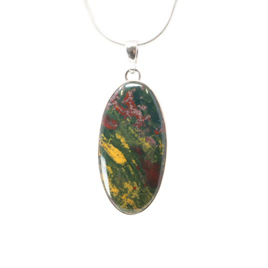 View of Bloodstone Cabochon Pendant