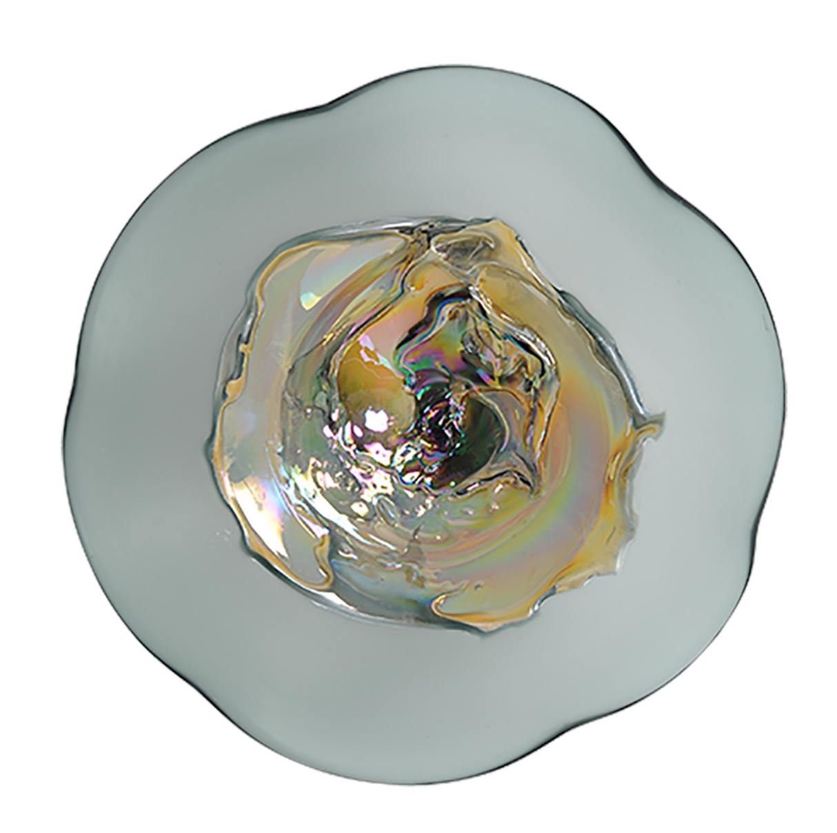 Wall Plate Large - Smoke Gray Iridescent