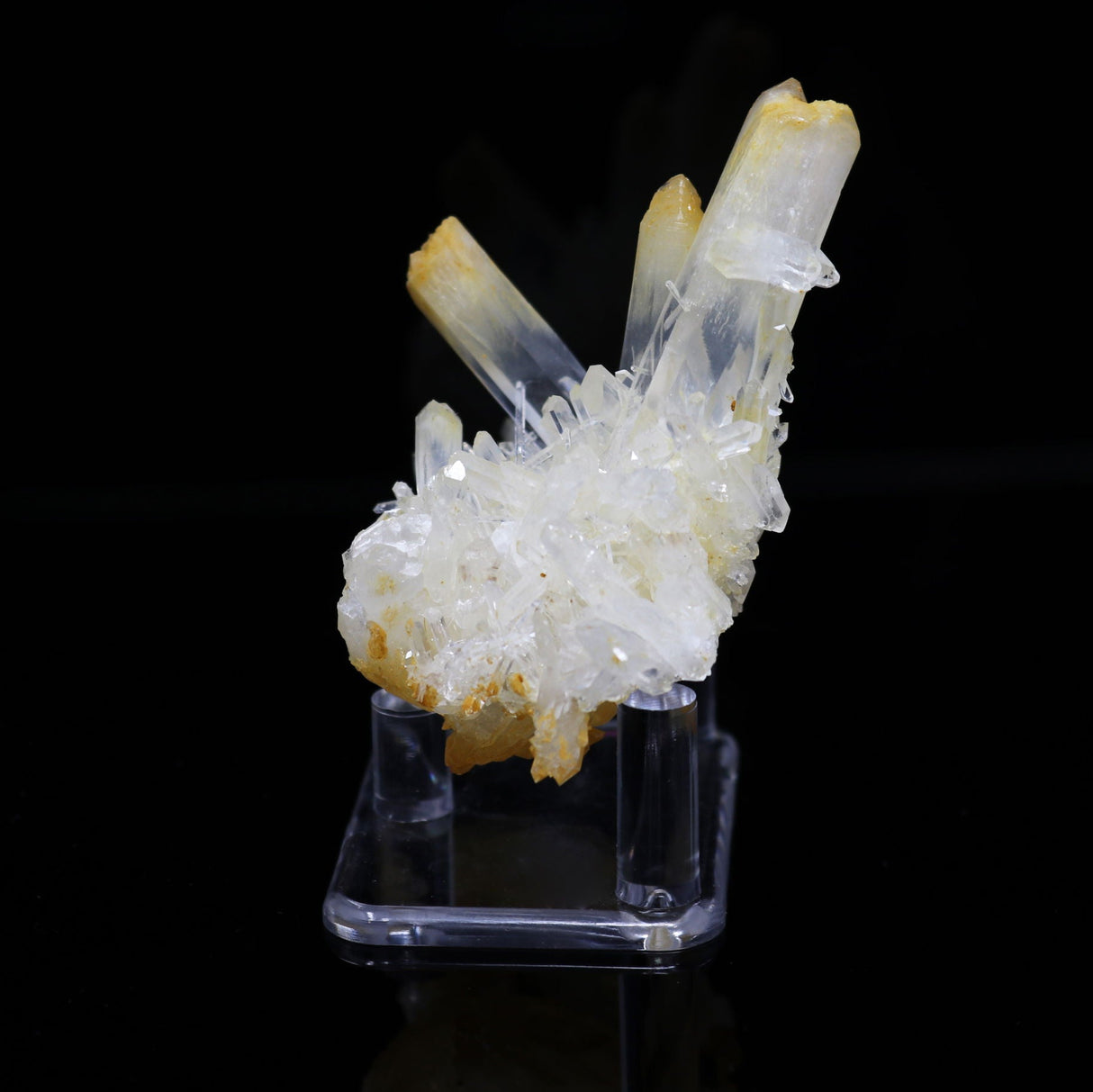 Mango Quartz Cluster on Acrylic Stand from Colombia
