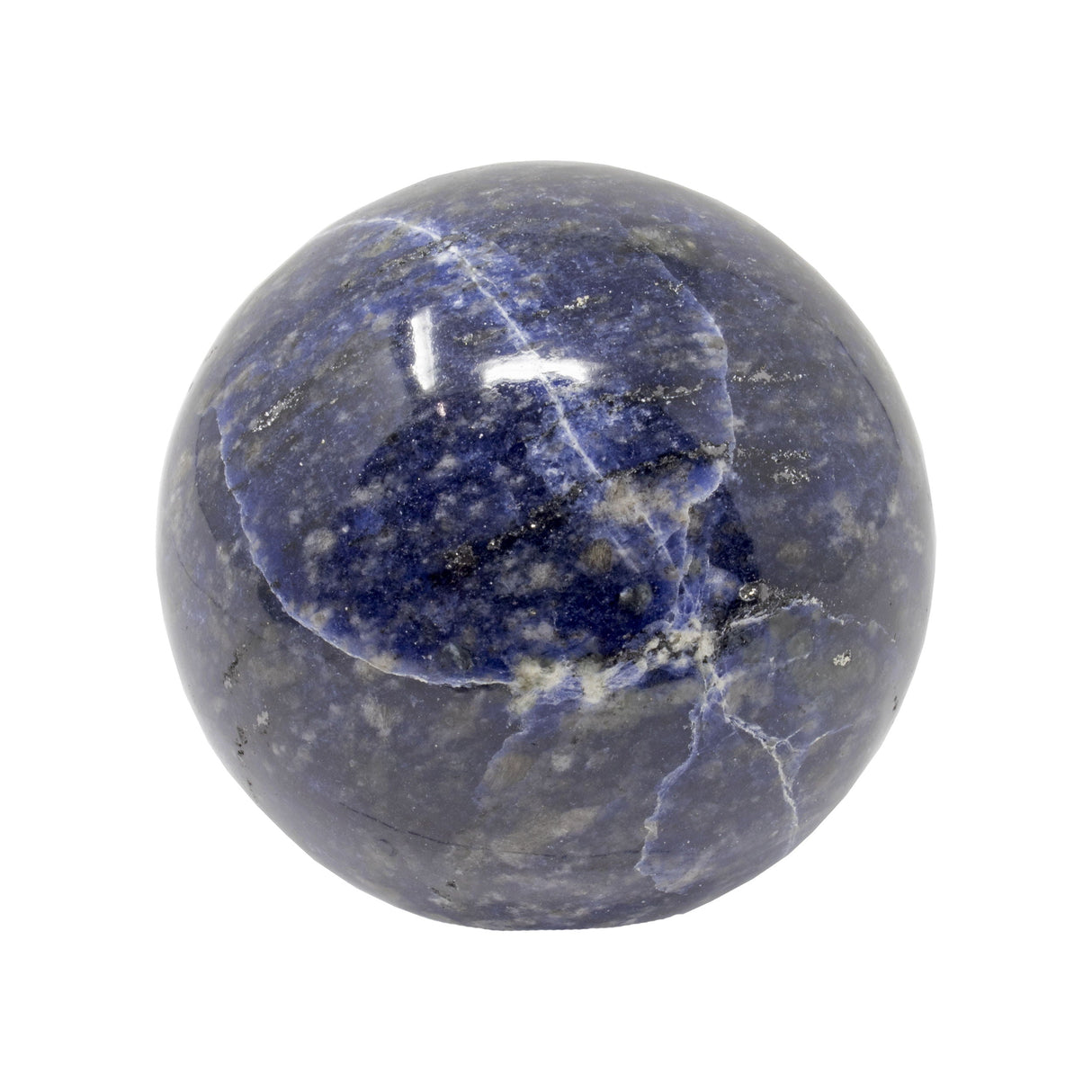 Sodalite Sphere on Lucite Ring Stand