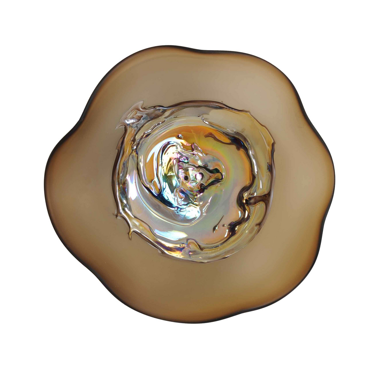 Wall Plate Small - Brown Iridescent