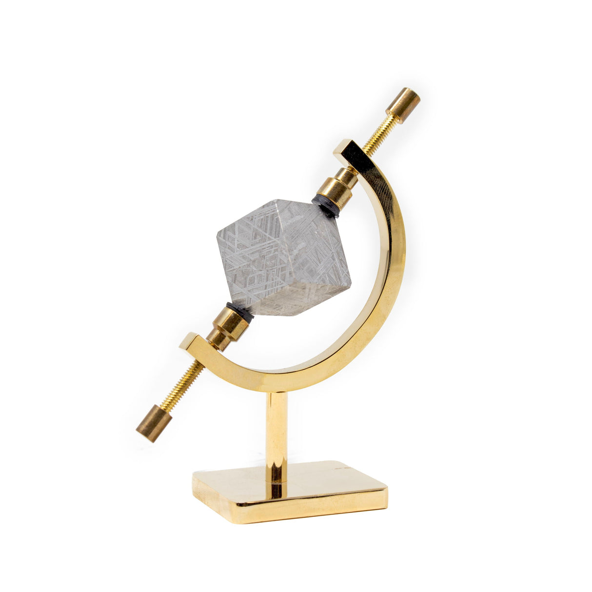 Muonionalusta Meteorite Cube in Caliper Stand