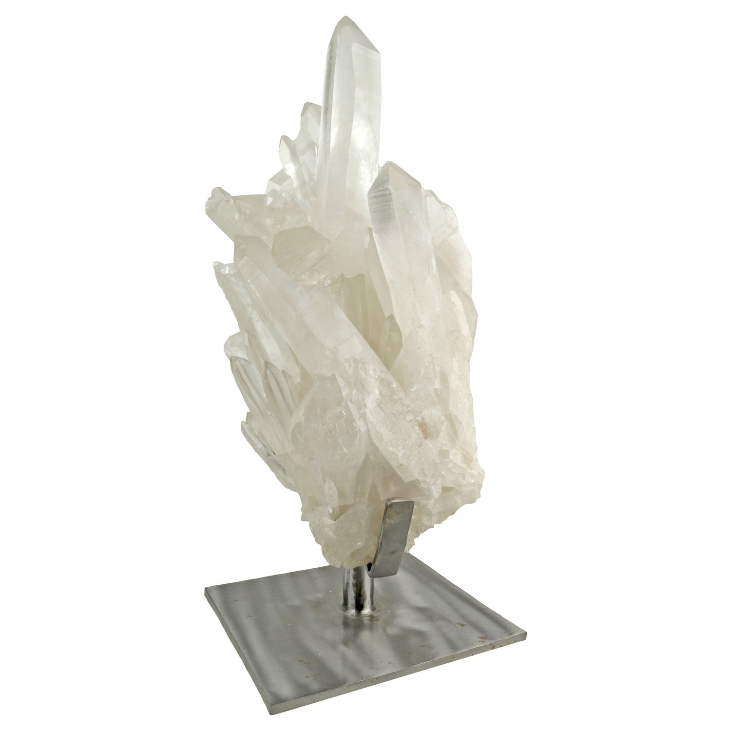 Lemurian Quartz Crystal Cluster in Stand