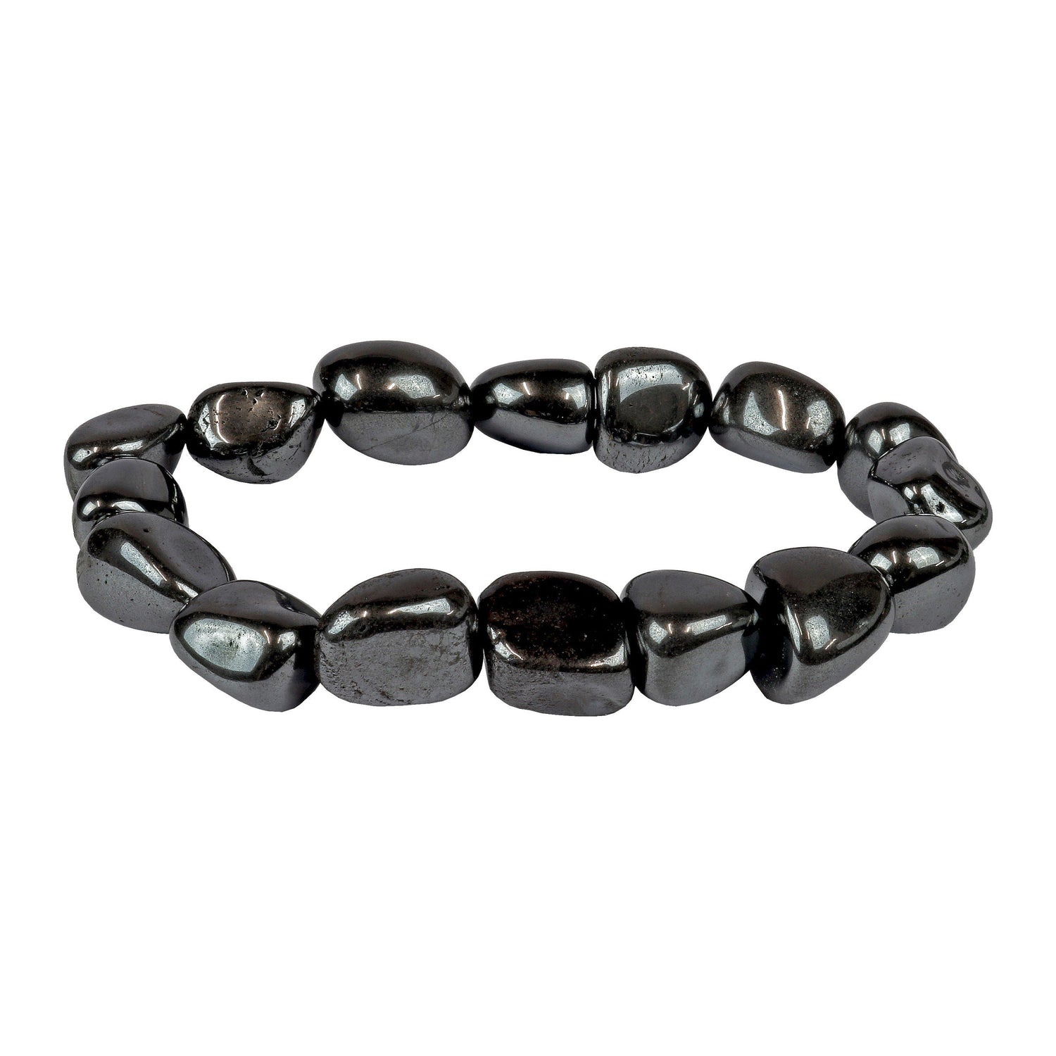 Hematite Tumbled Beaded Bracelet