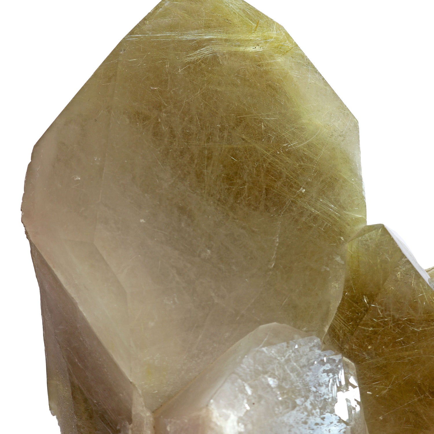 Rutile Quartz Cluster on Custom Rotating Artisan Stand