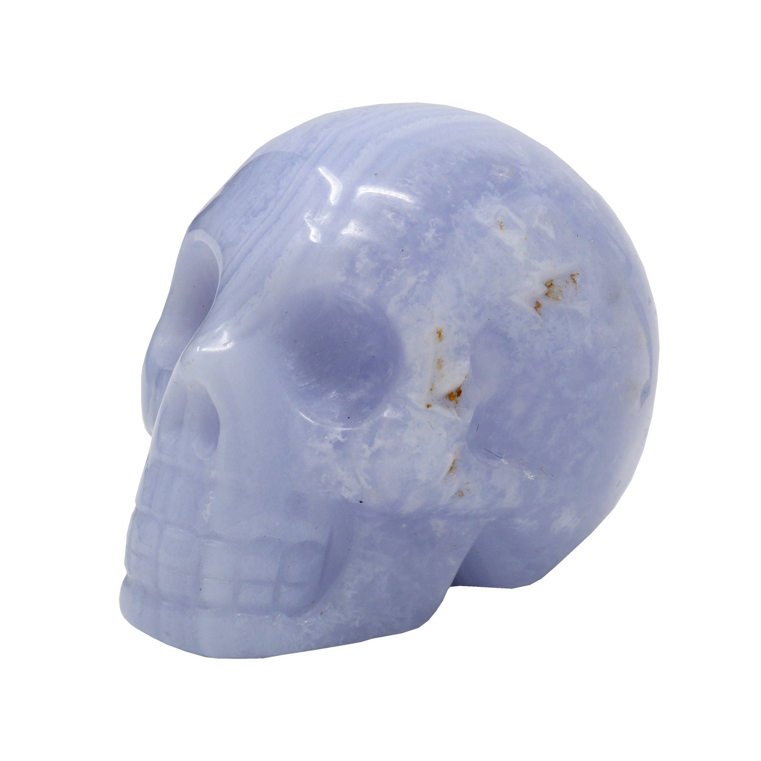 Blue Lace Agate Skull