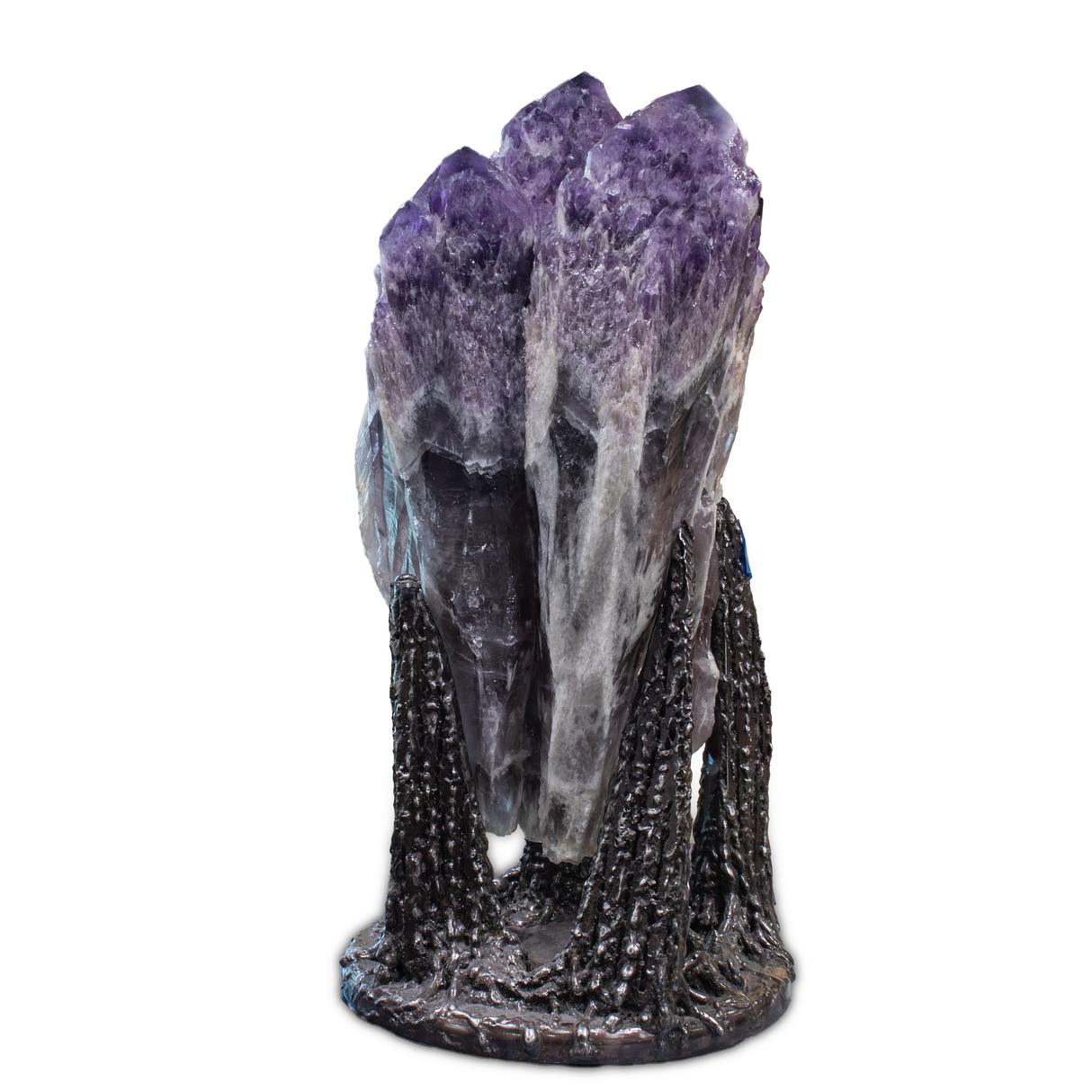 View of Bahia Amethyst Point Cluster In Custom Stand
