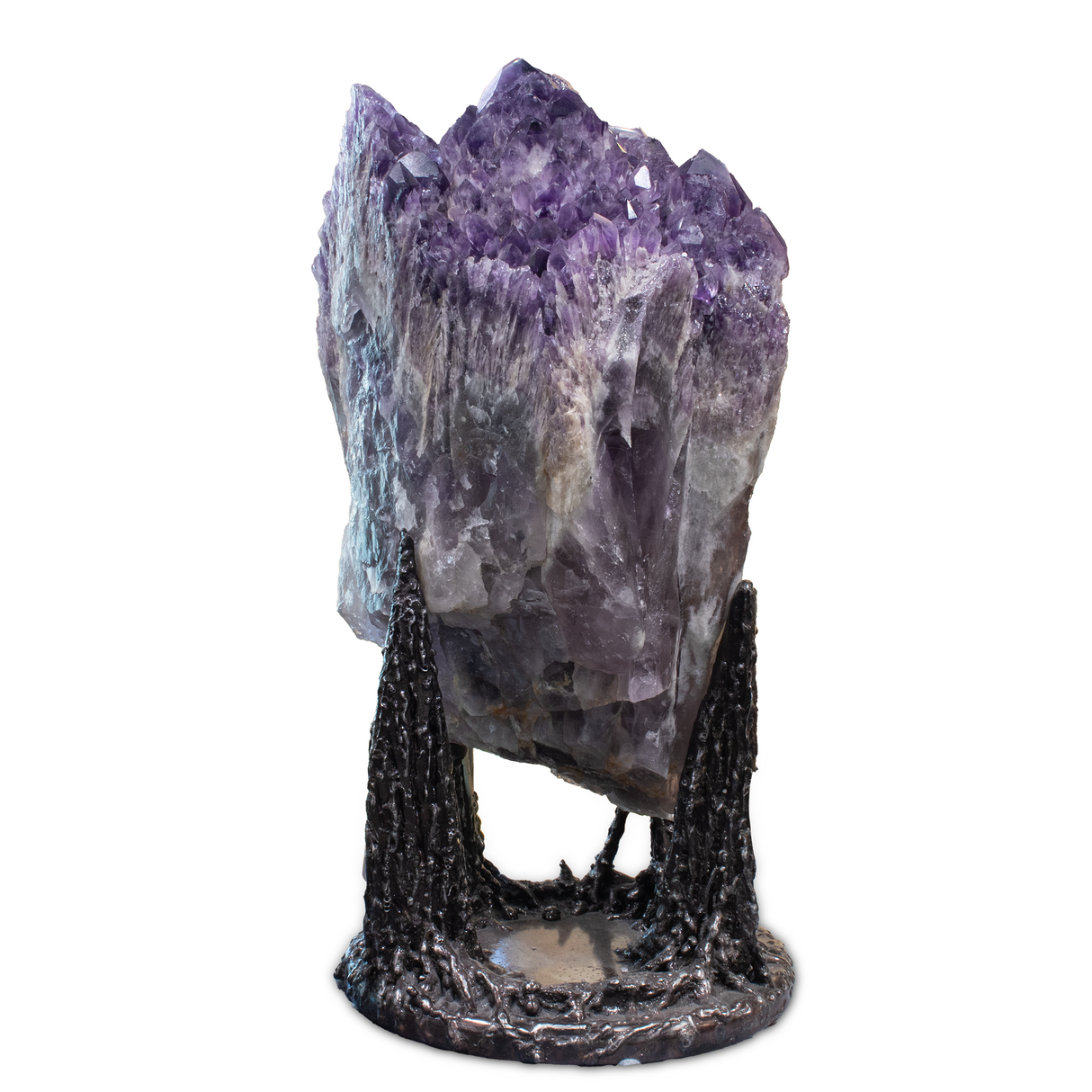 Bahia Amethyst Point Cluster In Custom Stand