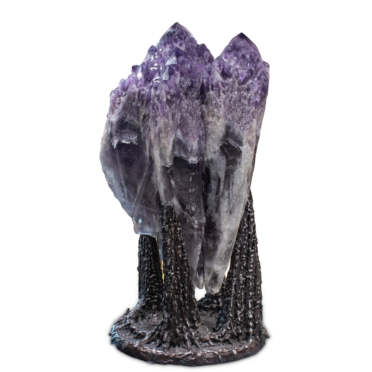 Bahia Amethyst Point Cluster In Custom Stand