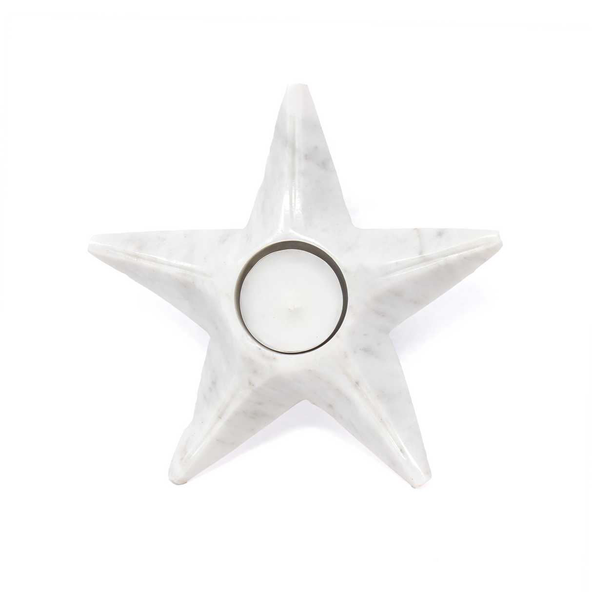 White Onyx Starfish Candle Holder