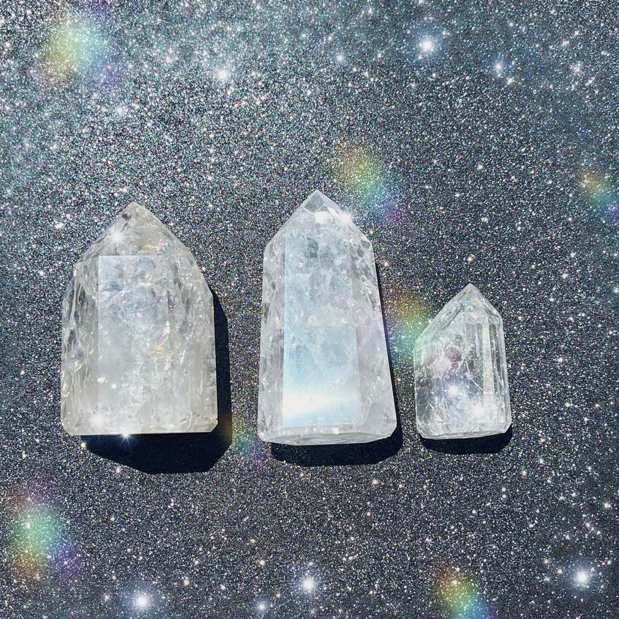 Crackle Quartz Point Cut & Polished - Clear Pockets