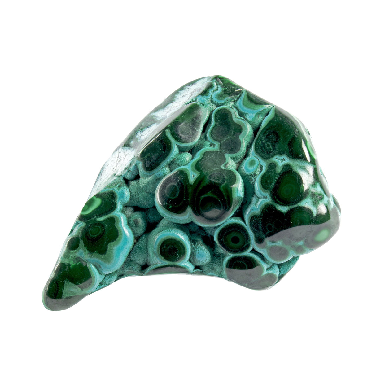 Chrysocolla Malachite Freeform Polished on Lucite Stand