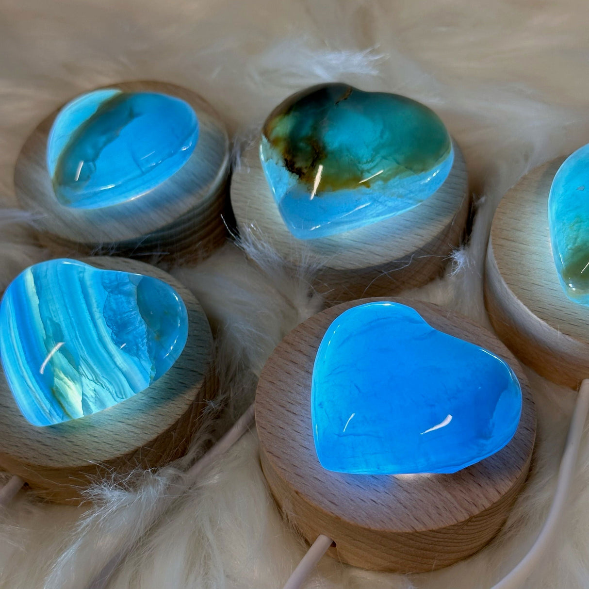 Argentinian Blue Calcite Heart