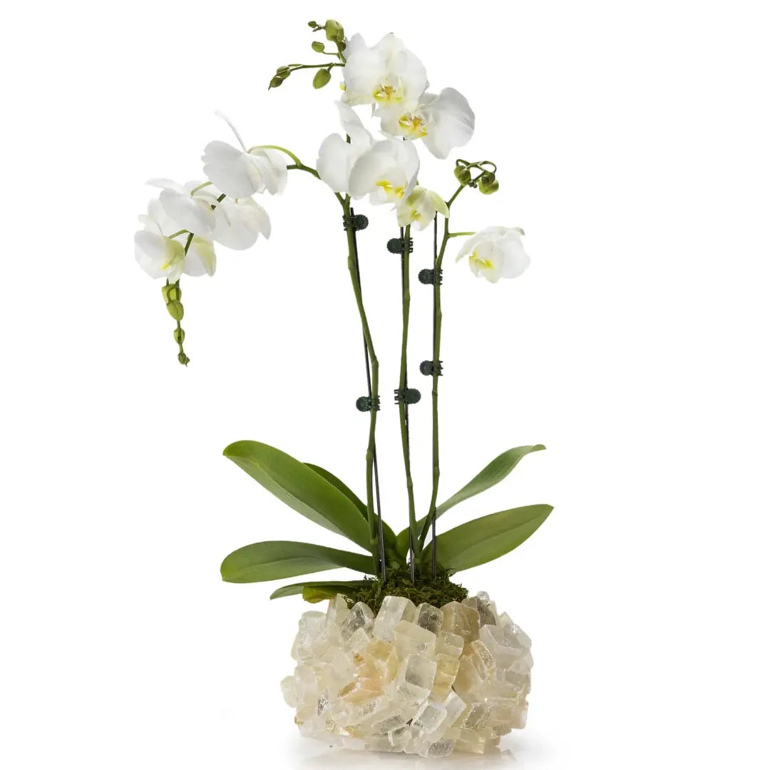 Calcite Cube Gemstone Vase - Round