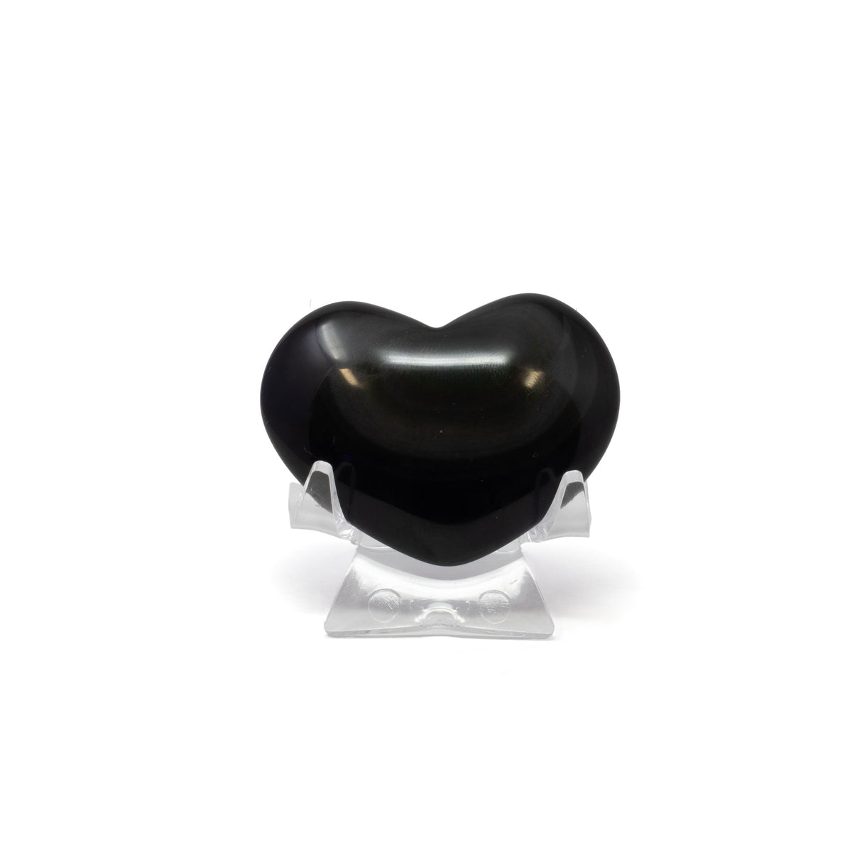 Rainbow Obsidian Heart on Lucite Stand