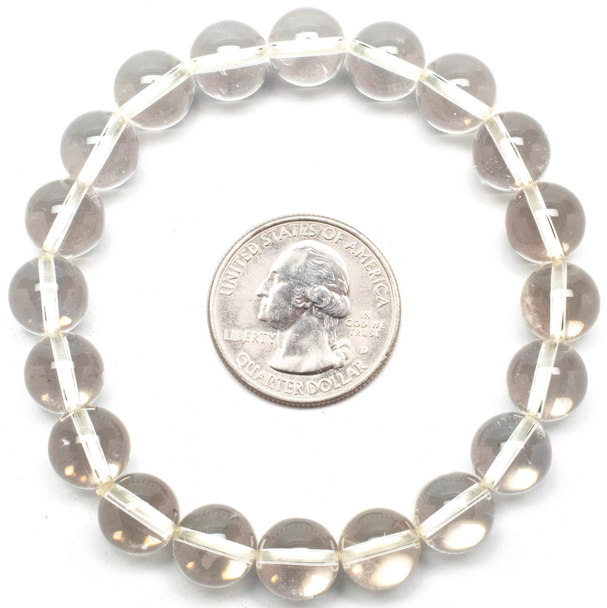 Quartz Beaded Bracelet 10mm Round