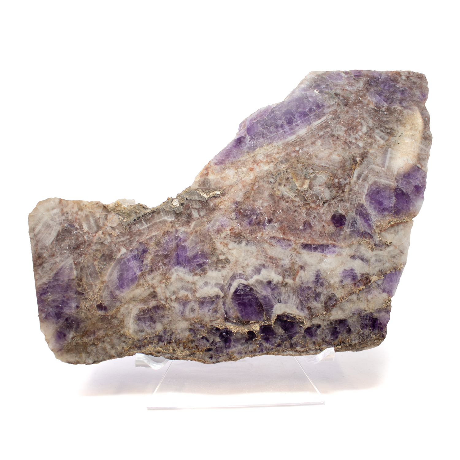 Chevron Amethyst Slice 14.25"