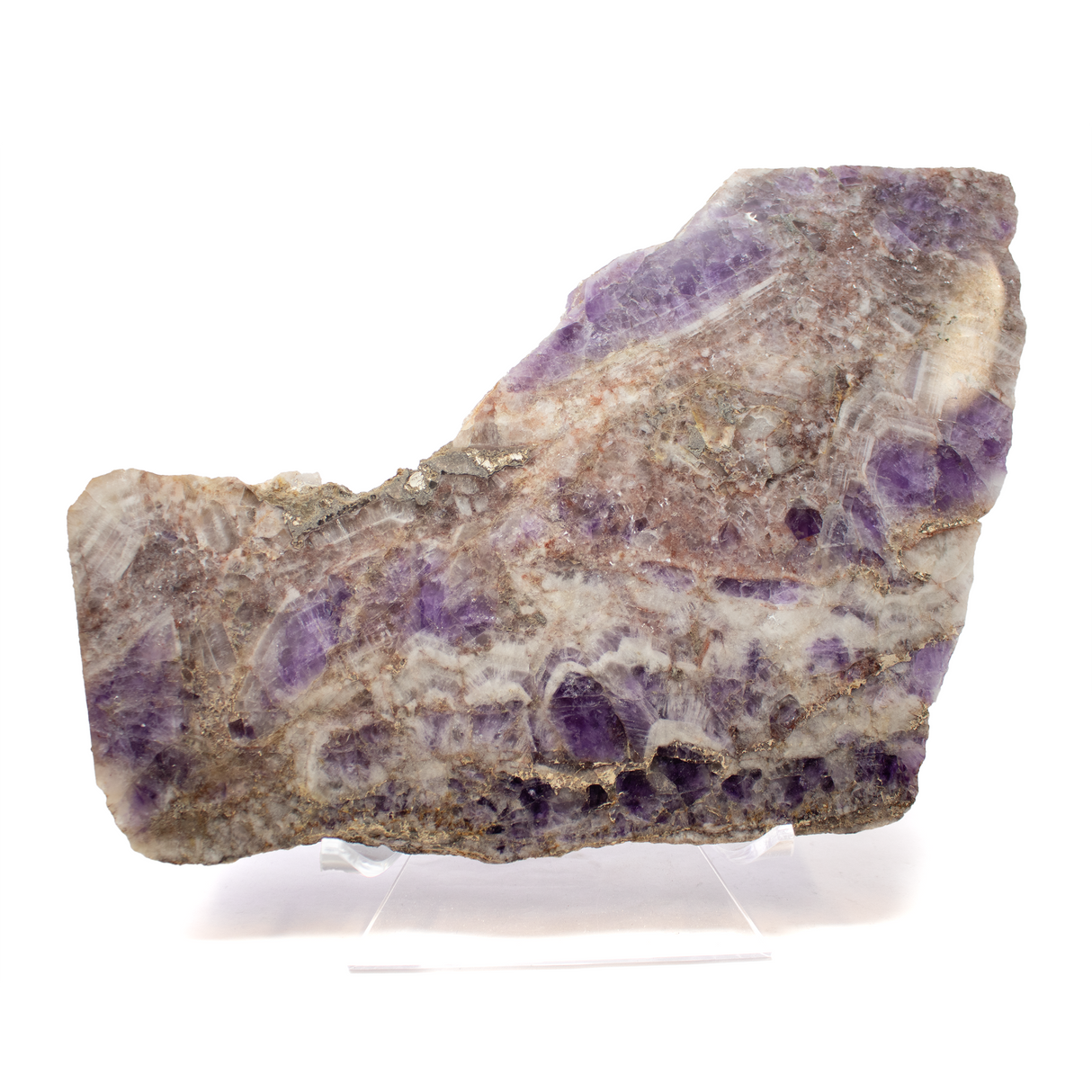 Chevron Amethyst Slice 14.25"