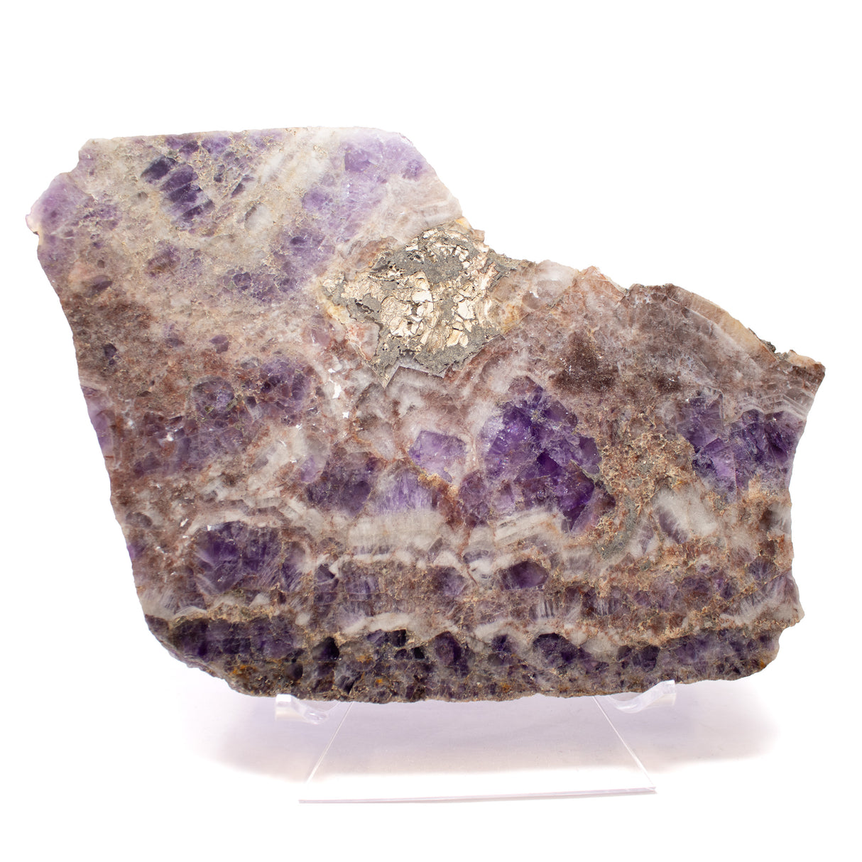 Chevron Amethyst Slice 13"
