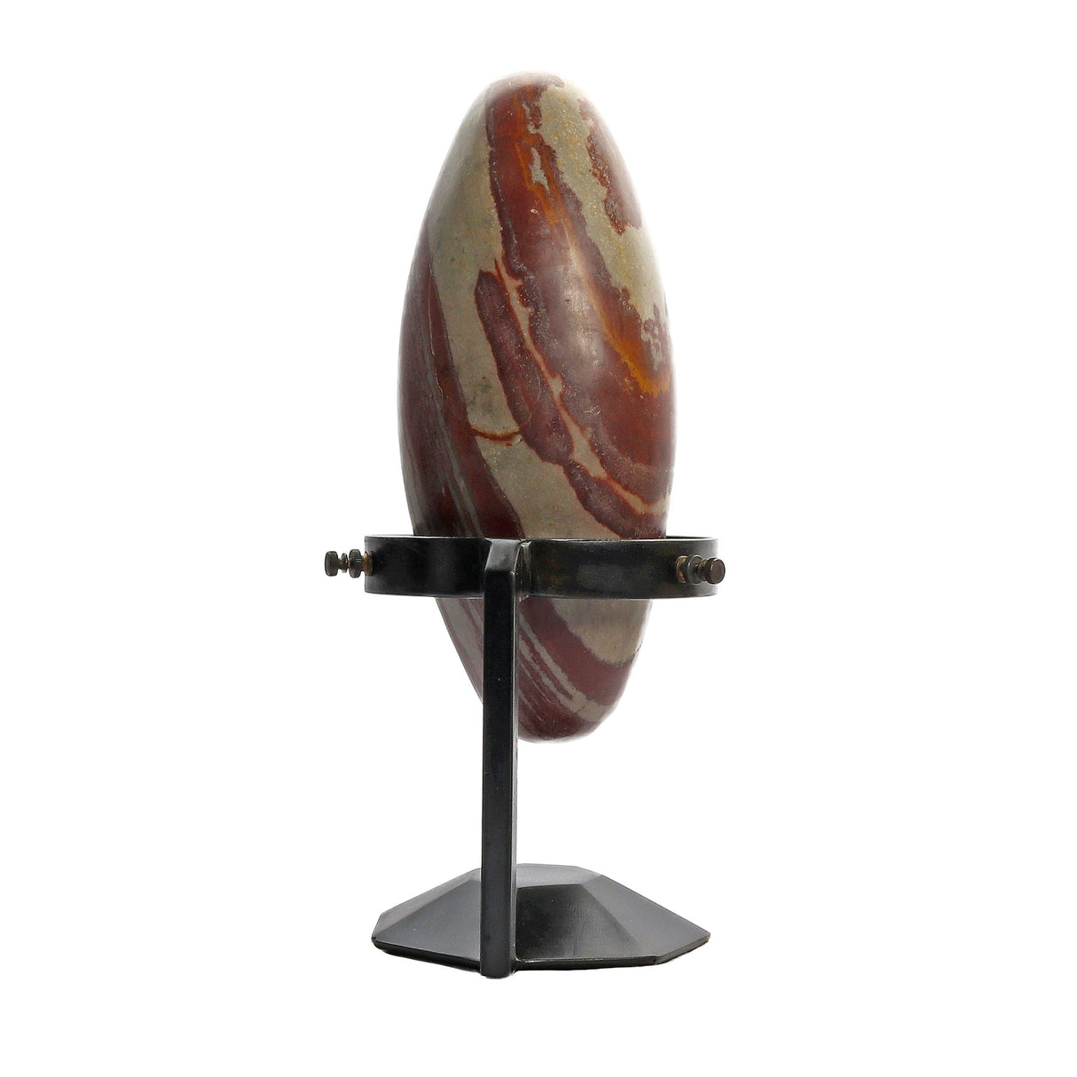 Shiva Lingam Stone on Custom Metal Stand