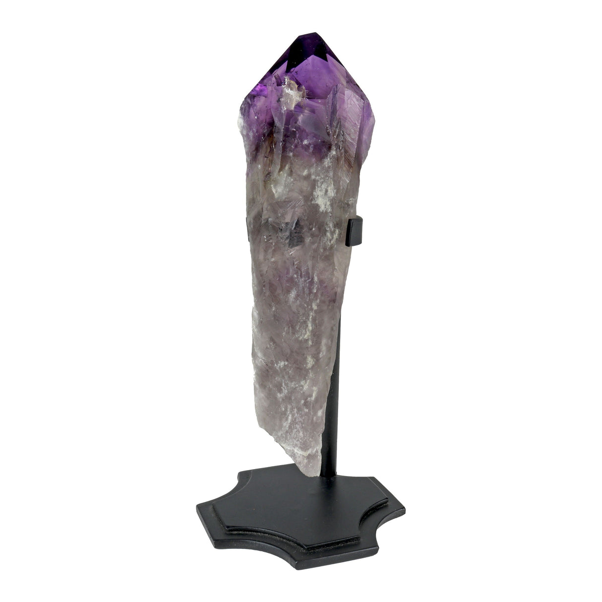 Single Bahia Amethyst Point on Custom Chopper Cross Base - Vertical