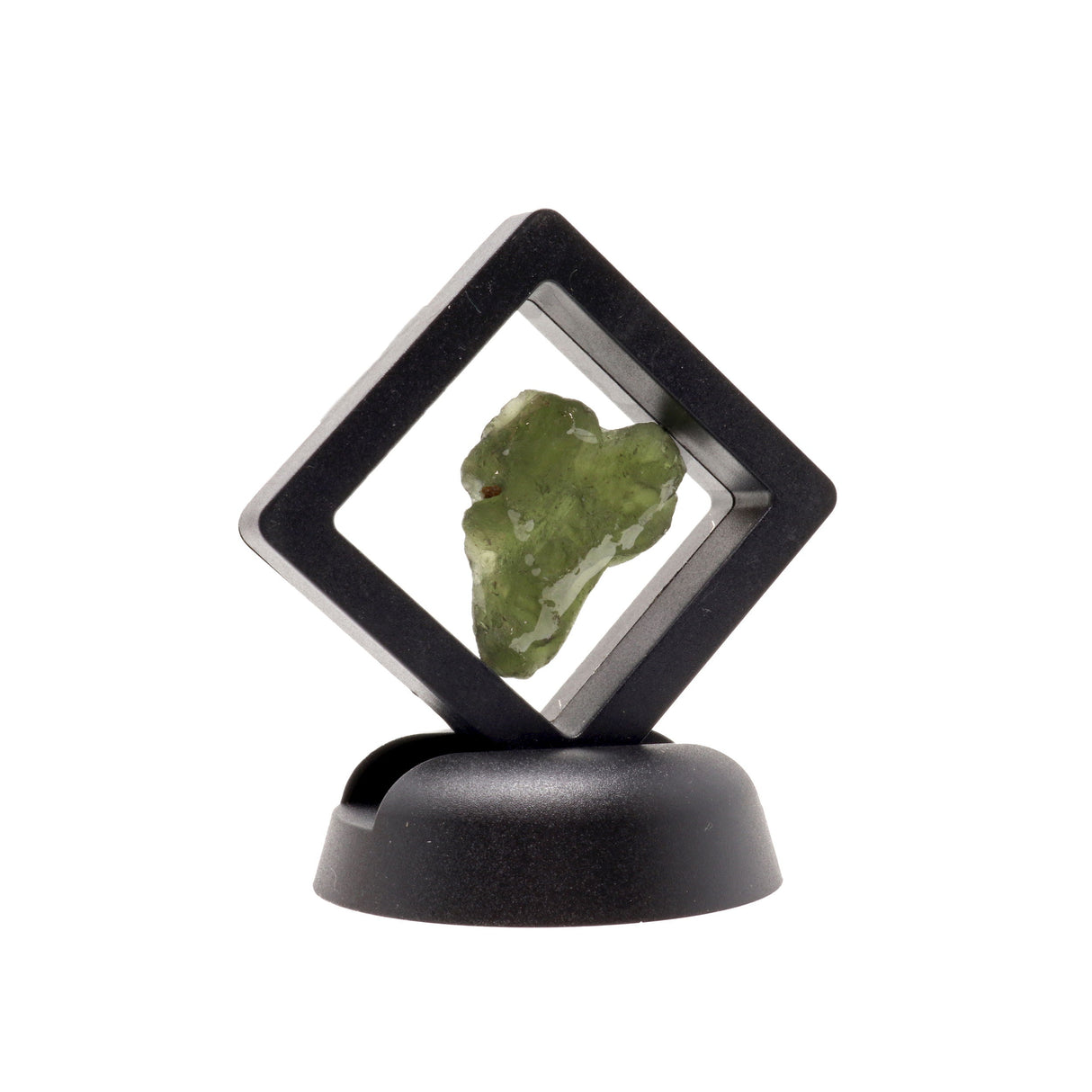 Moldavite Tektite Raw Nugget -Sea Glass Texture in Gel Case