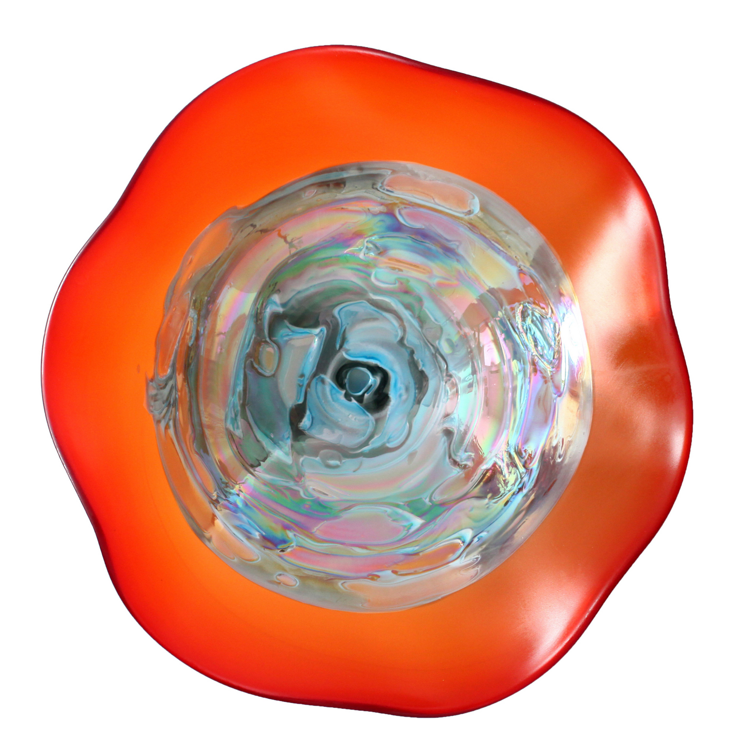 Wall Plate Large - Red Iridescent