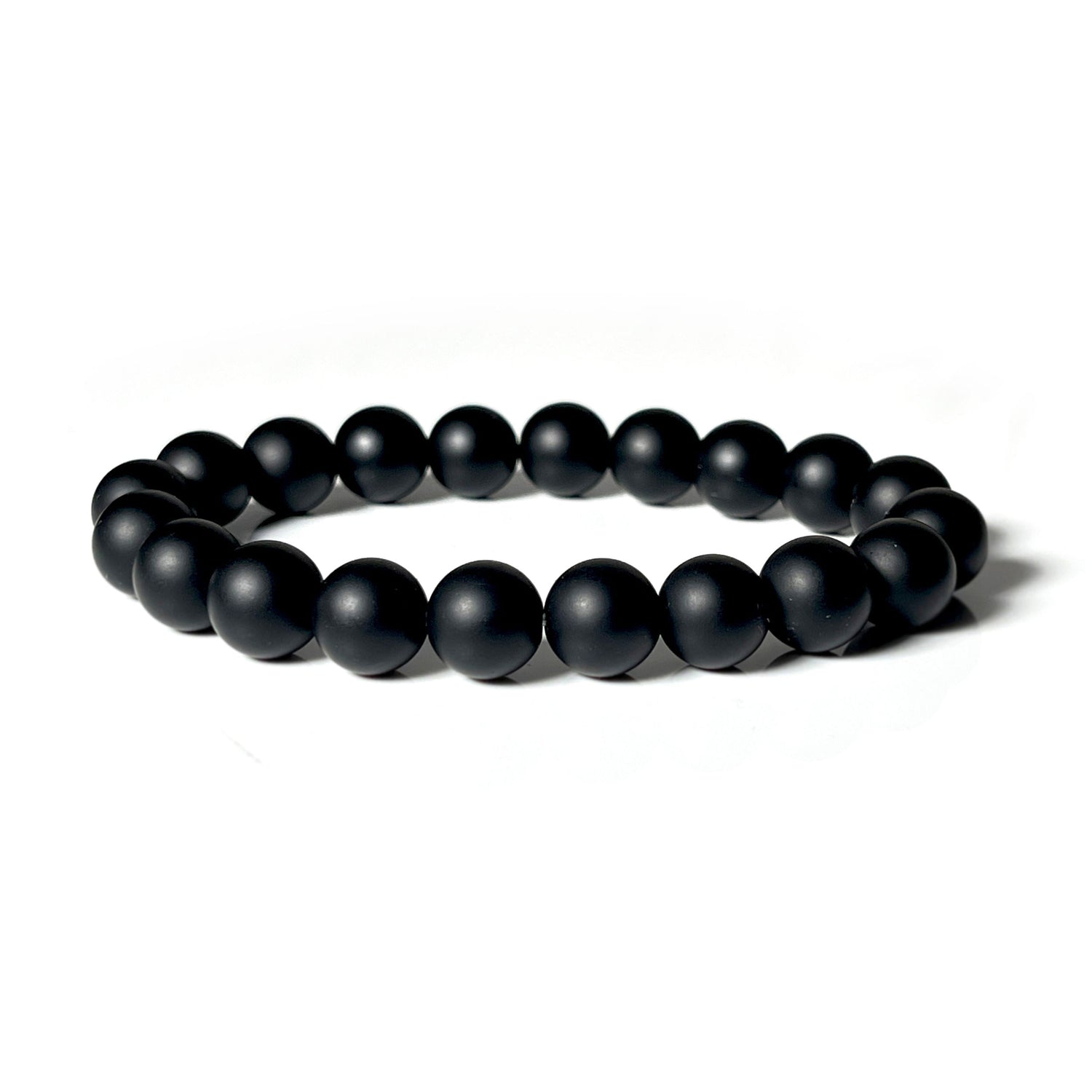 Black Onyx Beaded Bracelet - Matte 10mm