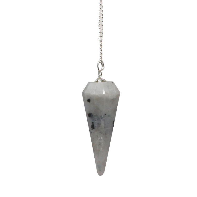 Pendentif en pierre de lune arc-en-ciel