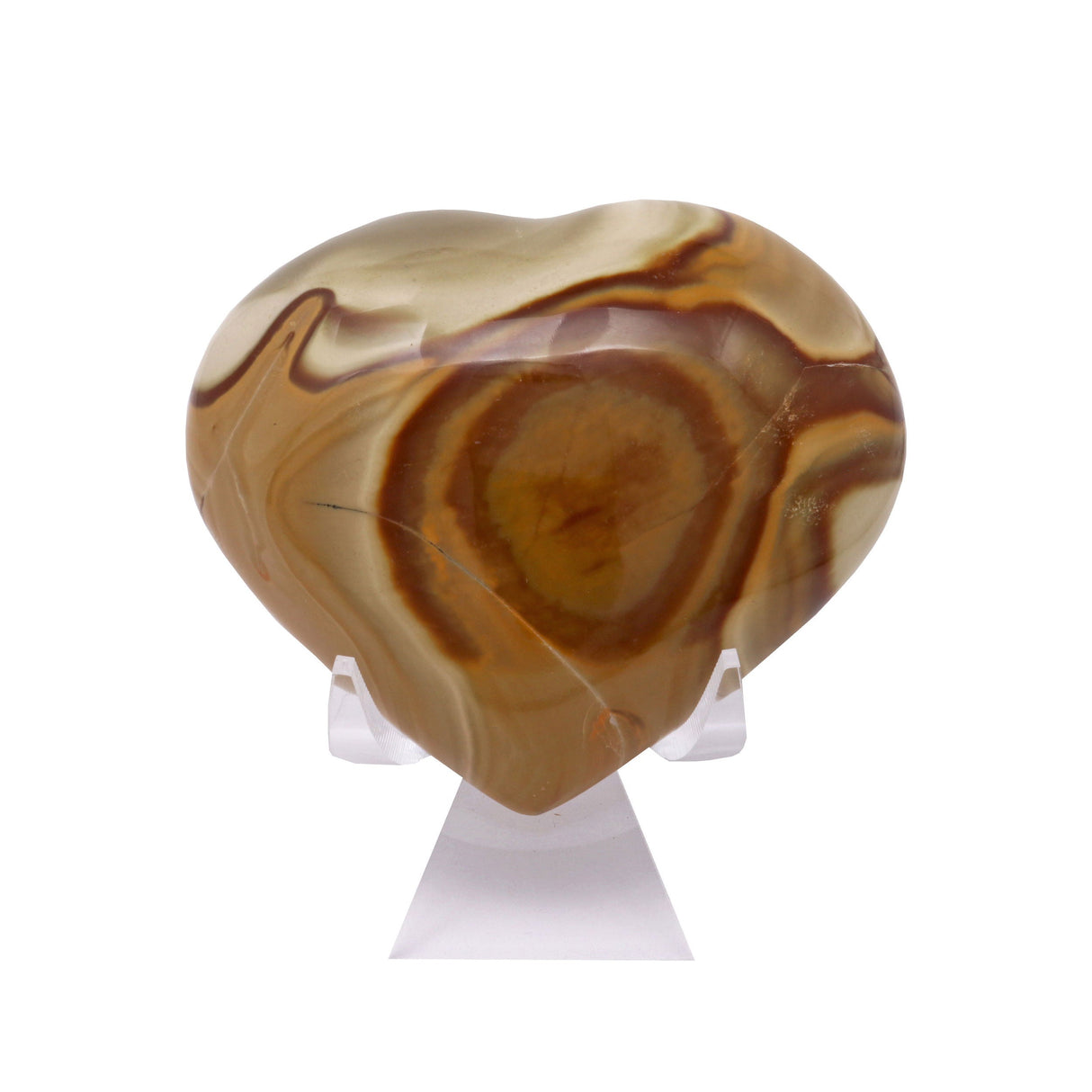 Polychrome Jasper Heart with Lucite Cluster Stand