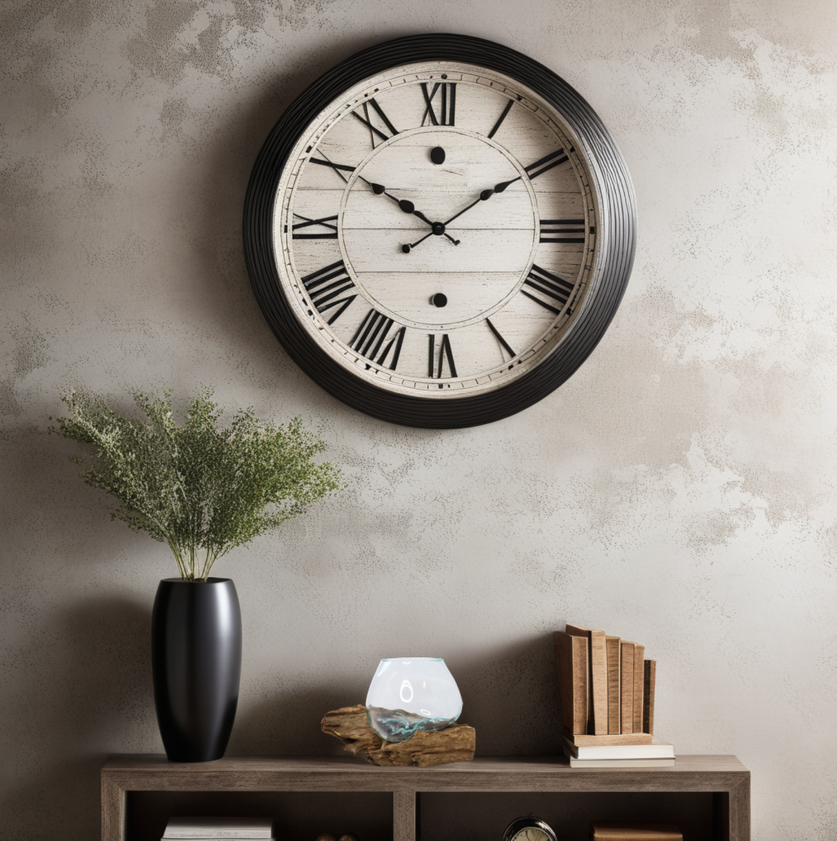 GamalFlow Melted Glass Bowl Over Wood Base