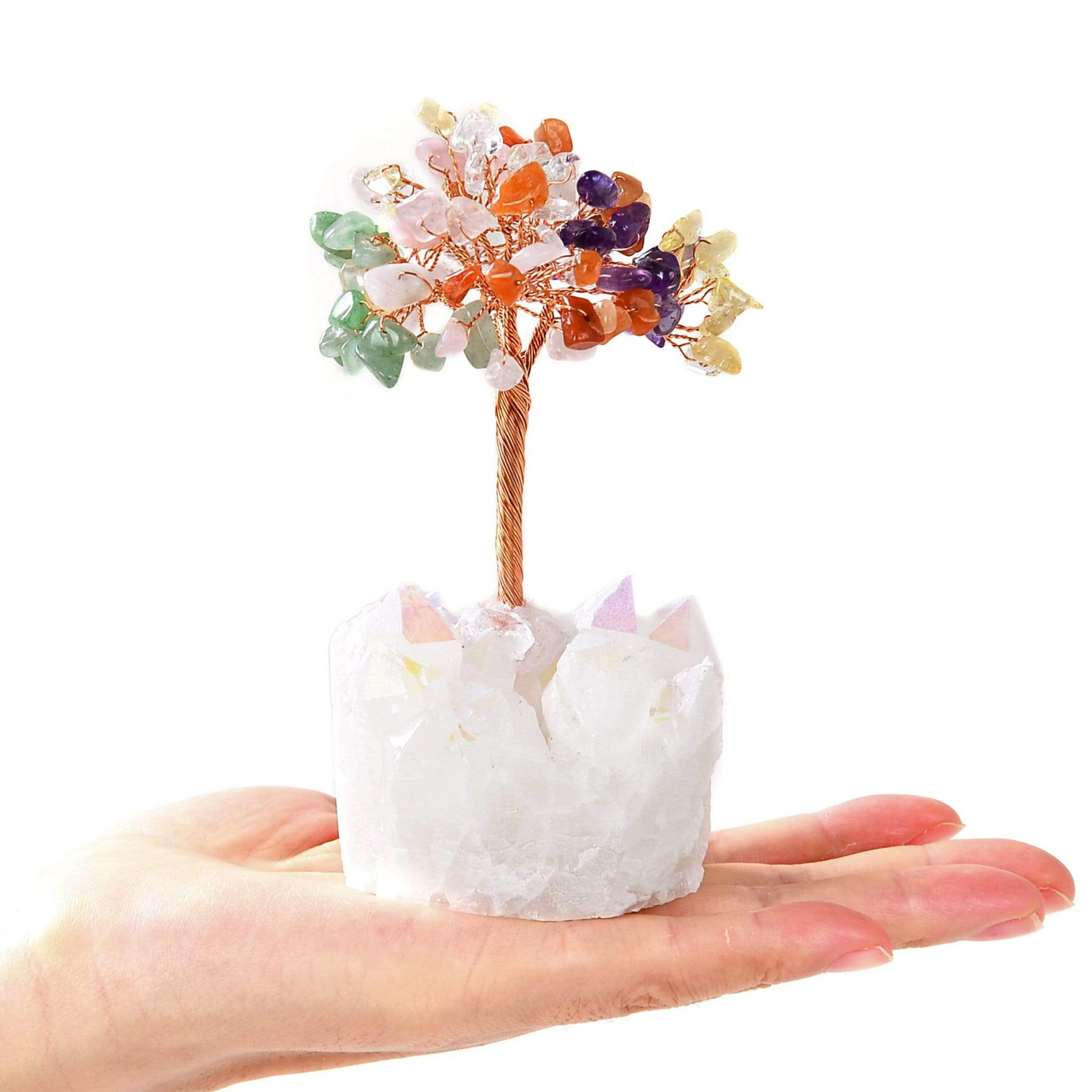 Beaded Gemstone Crystal Tree