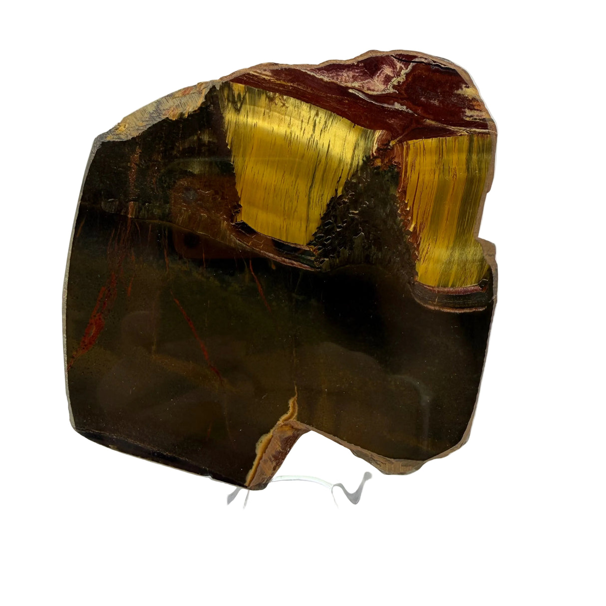 A+ Quality Tigers Eye & Tiger Iron Scenic Slice - Small Freeform